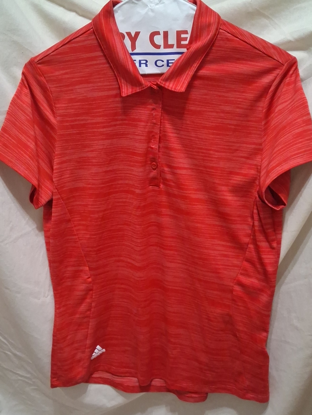 adidas Women’s Heathered Red Polo Shirt